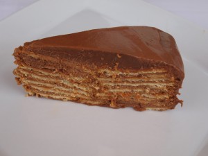 Tarta de galletas y chocolate