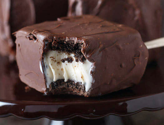 Bombones helados de chocolate