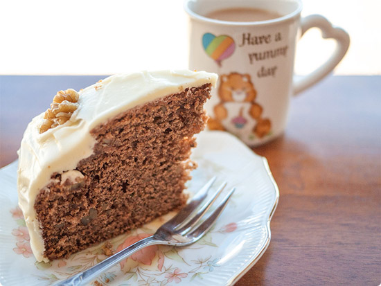 Pastel de chocolate y nueces