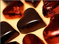 corazones de chocolate